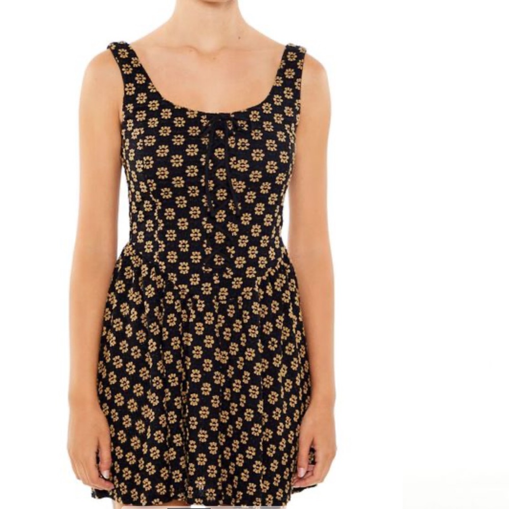 Jacquard Floral Tank Mini Dress